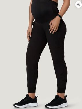 Mandala Black Maternity Joggers